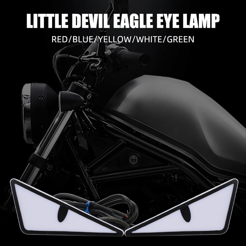 Universal LED Devil Eyes Lights For Car And Motorcycle Headlights 0
