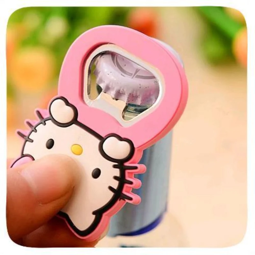 Hello Kitty Magnetic Fridge Bottle Opener Cute Sanrio Kitchen Accessory