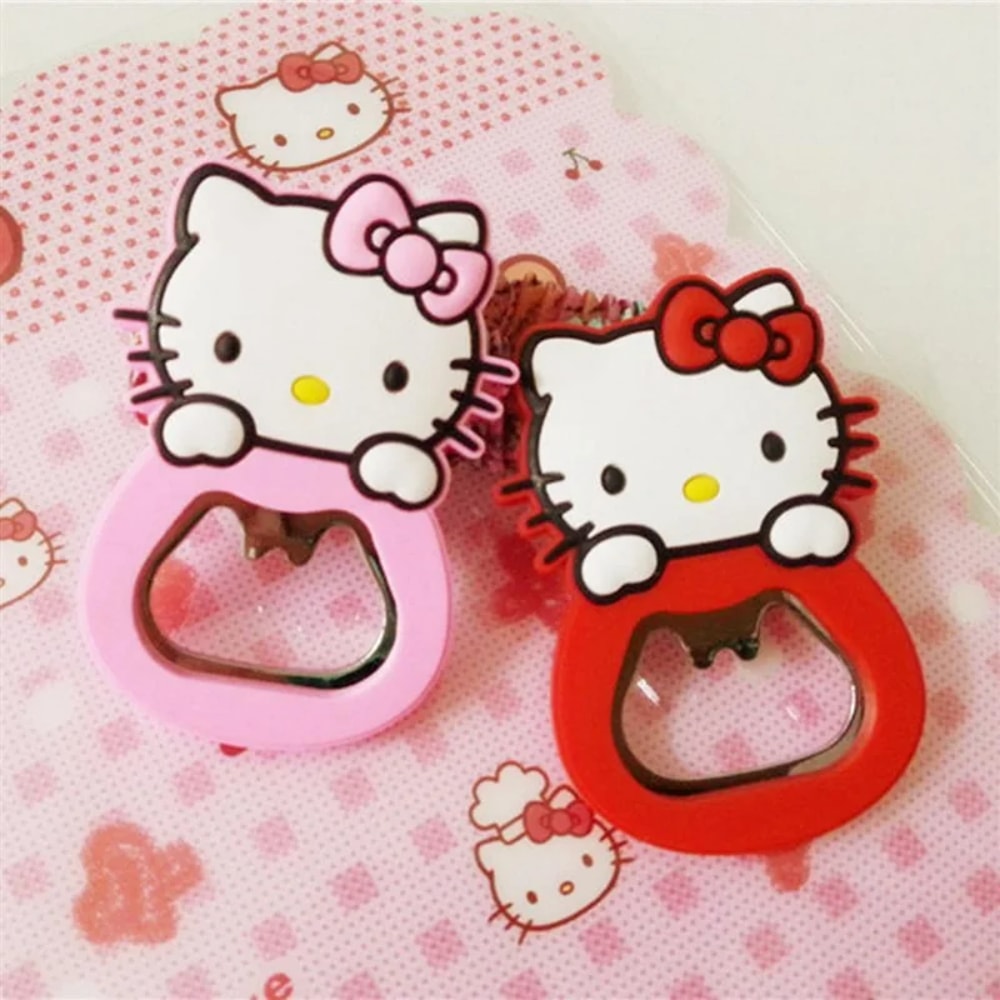 Hello Kitty Magnetic Fridge Bottle Opener Cute Sanrio Kitchen Accessory