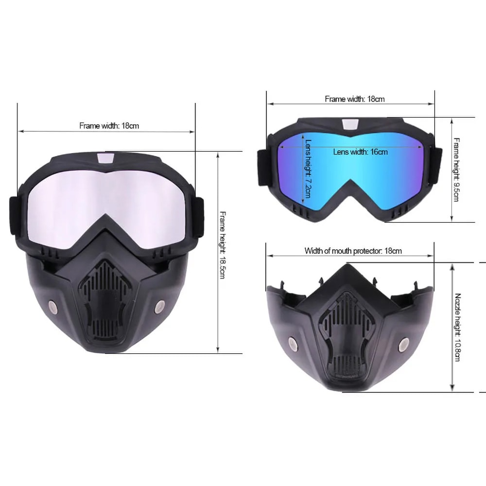 Windproof Motorcycle Riding Mask Full Face Protection for Off Road Cycling and Skiing