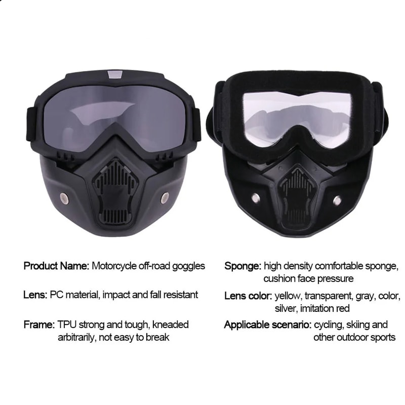 Windproof Motorcycle Riding Mask Full Face Protection for Off Road Cycling and Skiing