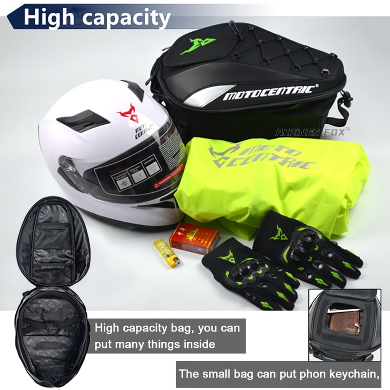 Waterproof Motorcycle Bag Rear Seat Tail Bag Helmet Backpack 1