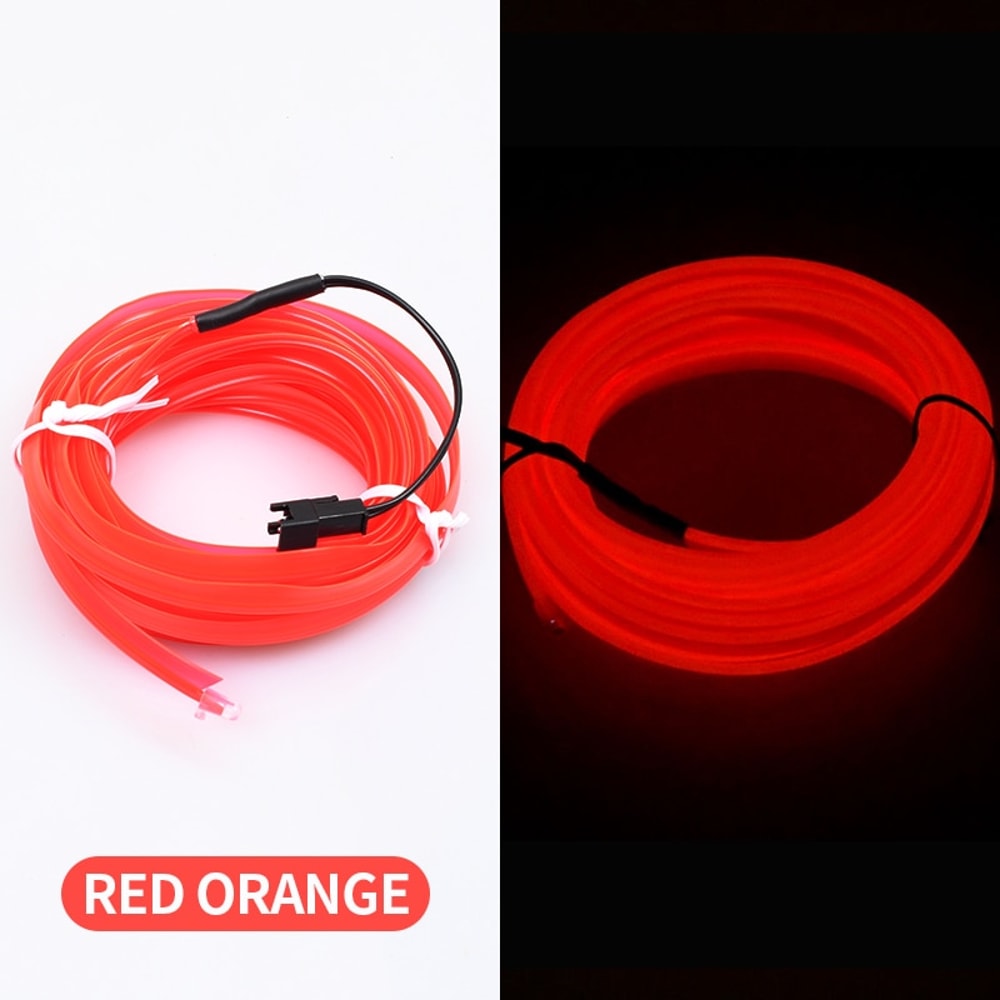 USB Car Interior Ambient Light EL Wire Strip