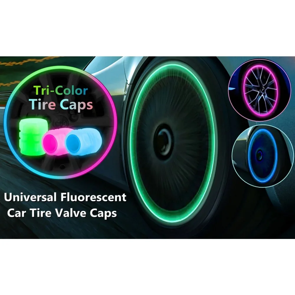 Luminous Presta Valve Caps Glow In The Dark Dustproof Bike Valve Caps 2