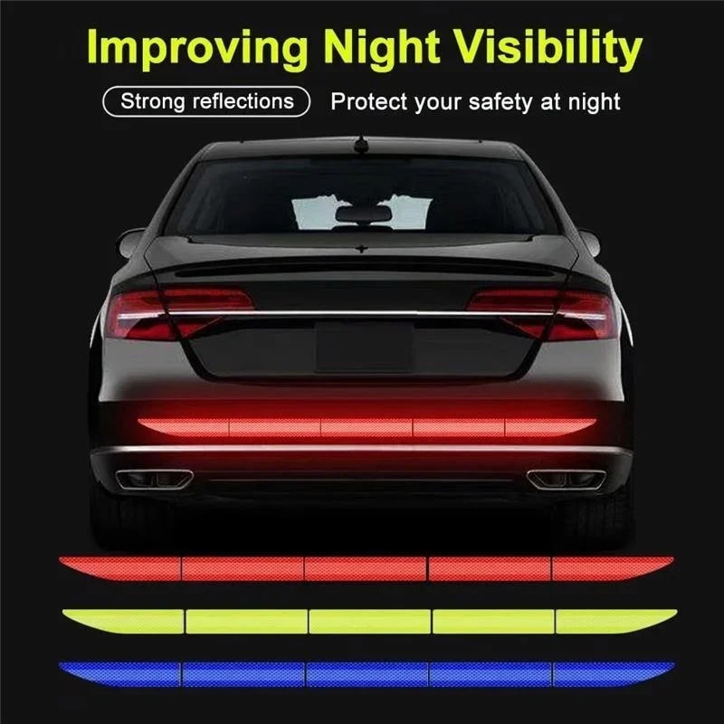 Reflective Car Stickers Anti Collision Warning Tape for Bumpers and Doors