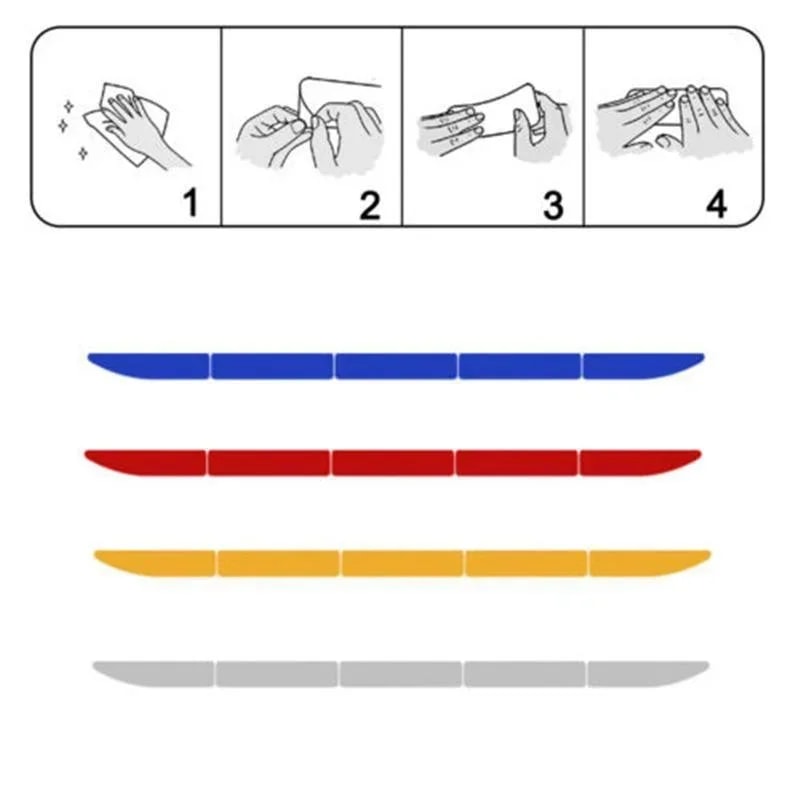 Reflective Car Stickers Anti Collision Warning Tape for Bumpers and Doors