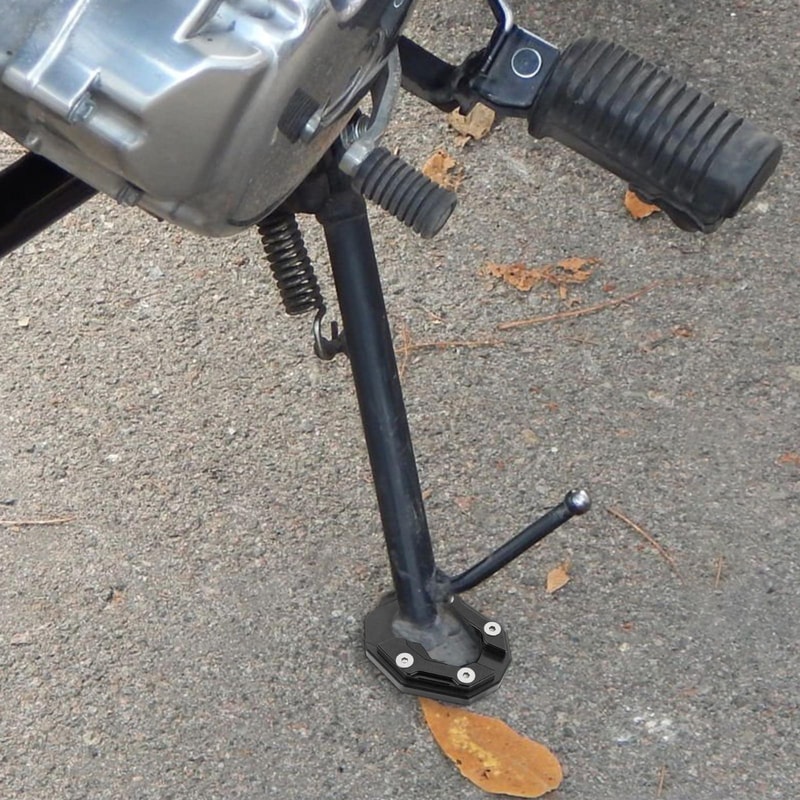 Motorcycle Kickstand Pad Extender Durable Side Stand Support Plate for Safe Parking