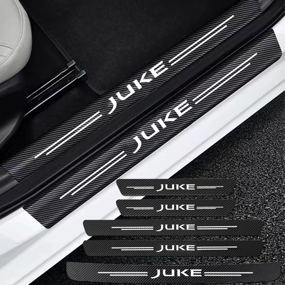 Premium Auto Carbon Fiber Decals for Nissan Juke Door Threshold & Scuff Protection