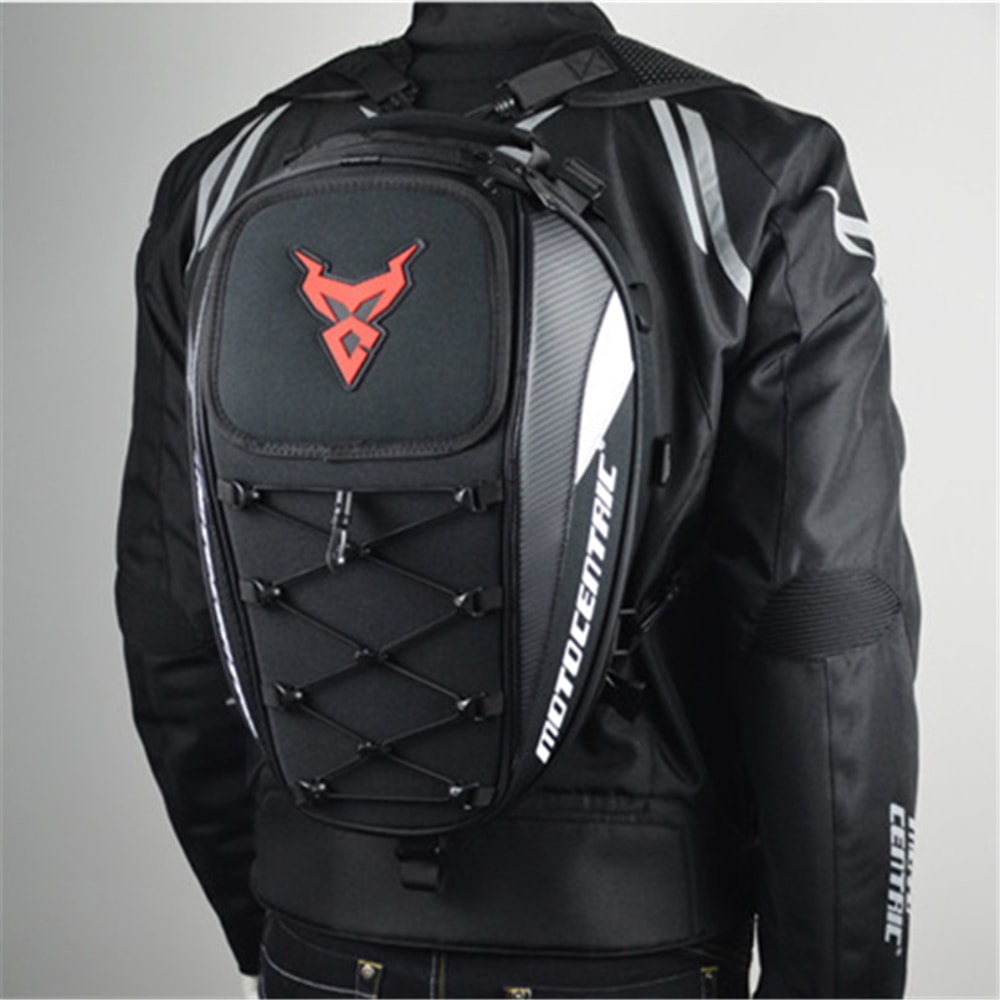 Waterproof Motorcycle Rear Seat Tail Bag Multi Functional Motorbike Backpack Helmet Carrier 2