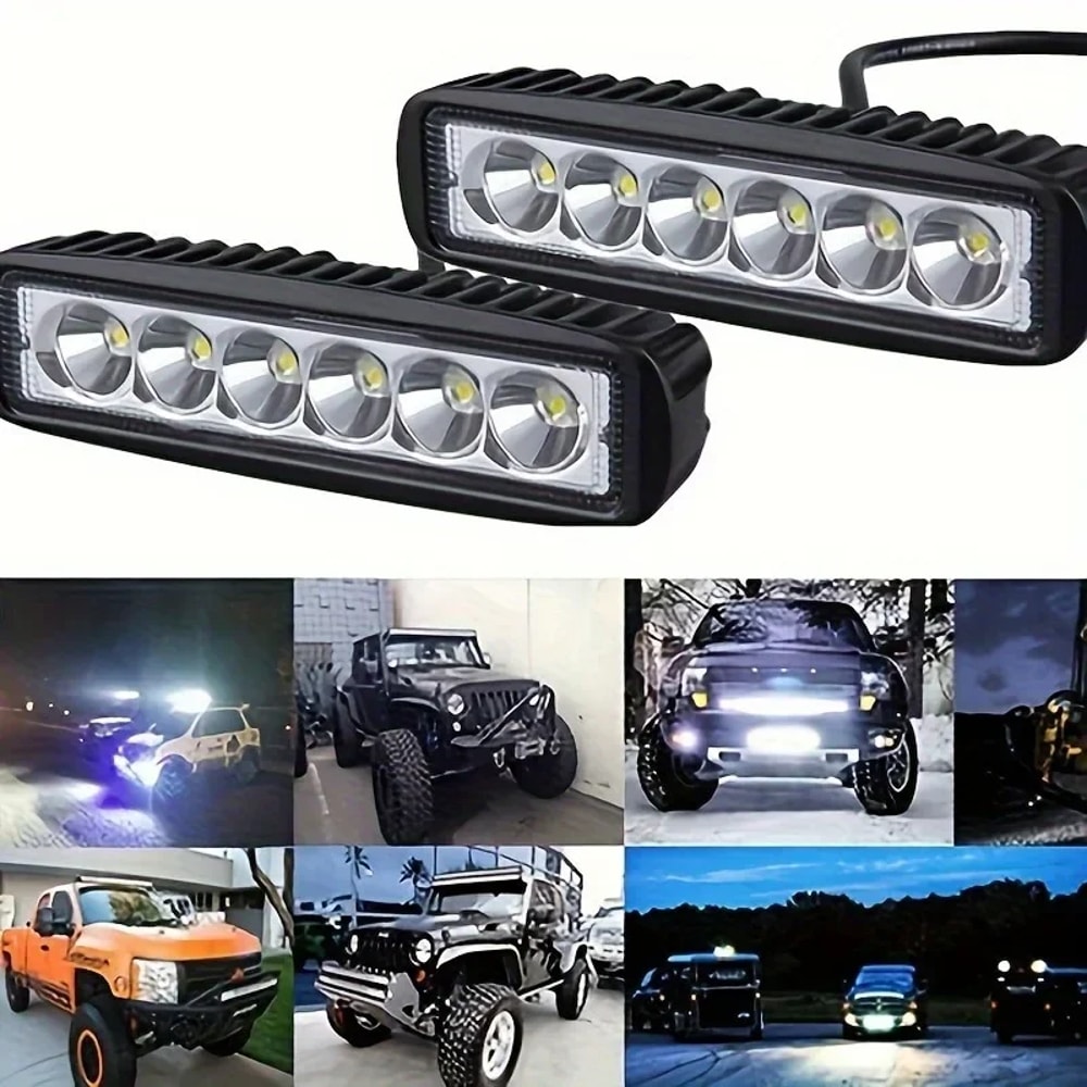 Super Bright Waterproof Car LED Light Black Cover DRL For Off Road SUV Truck 1