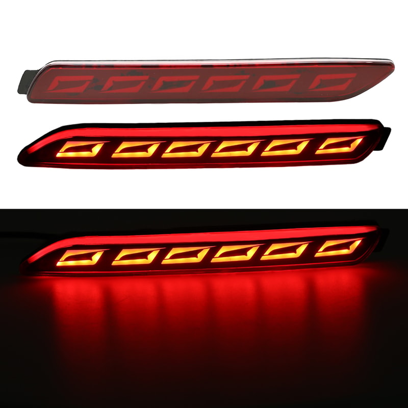 LED Rear Bumper Reflector Lights For Enhance Safety Style 3
