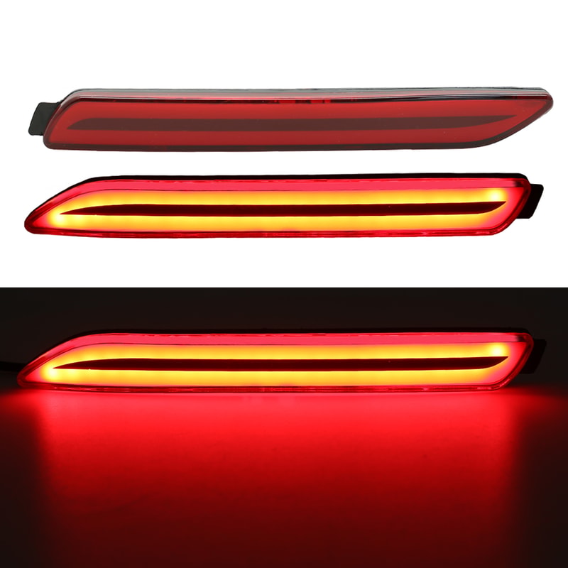 LED Rear Bumper Reflector Lights For Enhance Safety Style 2