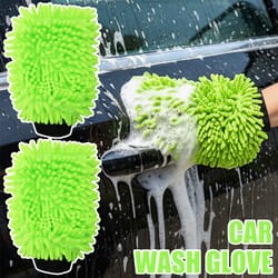 microfiber car cleaning gloves super absorbent, scratch free auto wash mitt