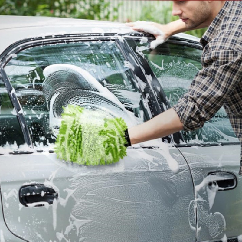 Microfiber Car Cleaning Gloves Super Absorbent Scratch Free Auto Wash Mitt 1