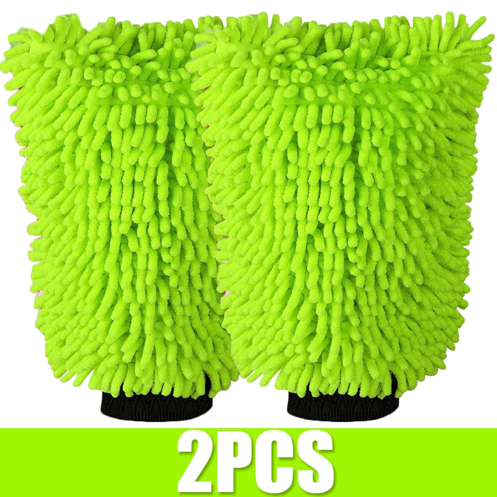 Microfiber Car Cleaning Gloves Super Absorbent Scratch Free Auto Wash Mitt 4