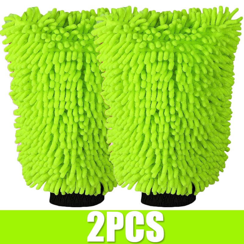 Microfiber Car Cleaning Gloves Super Absorbent Scratch Free Auto Wash Mitt 4