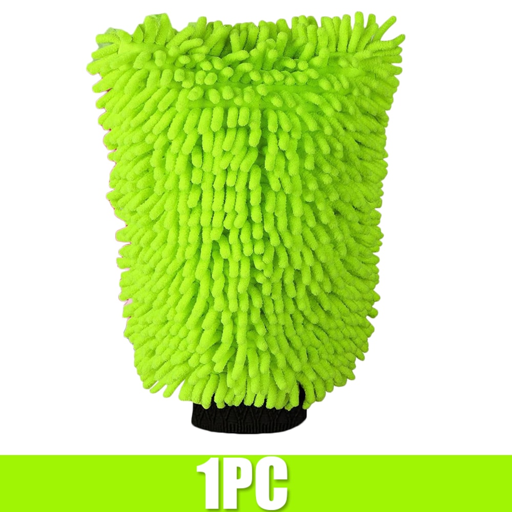 Microfiber Car Cleaning Gloves Super Absorbent Scratch Free Auto Wash Mitt 5