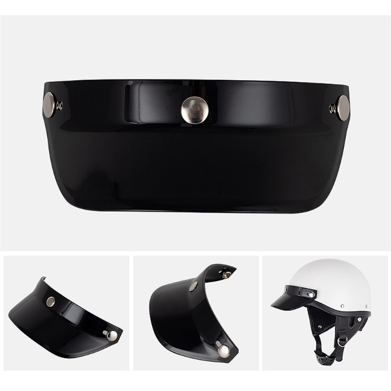 Universal Motorcycle Helmet Visor Windproof Flip Shield for Open Face Helmets