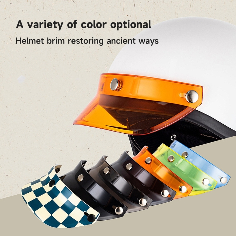 Universal Motorcycle Helmet Visor Windproof Flip Shield for Open Face Helmets