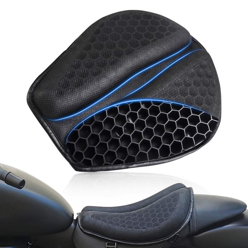 Motorcycle Gel Seat Cushion Honeycomb Design For Pressure Relief And Anti Slip Comfort 0