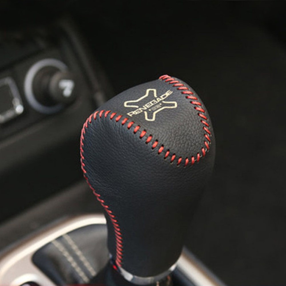 Genuine Leather Gear Lever Protection Cover For Jeep Renegade 3