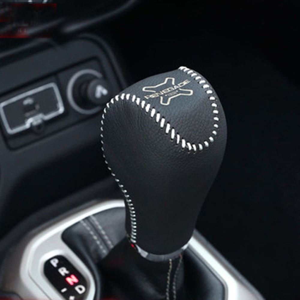 Genuine Leather Gear Lever Protection Cover For Jeep Renegade 4