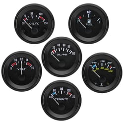 car gauge with pod holder for gasoline cars water temp, oil temp, oil pressure, voltage & fuel level mete