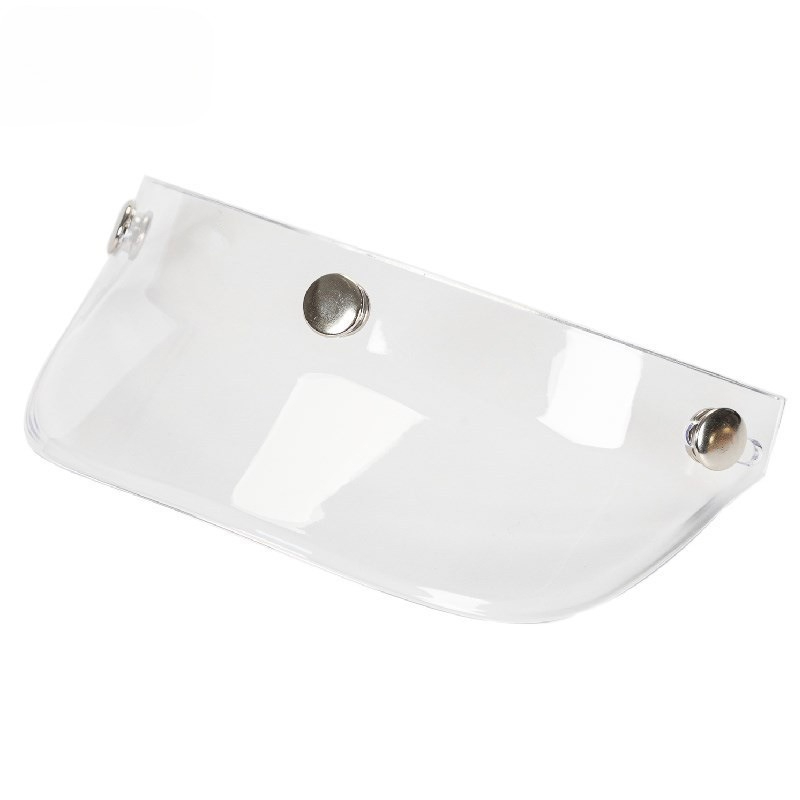 Universal Windproof Flip Helmet Visor For Open Face Motorcycle Helmets Snap Button Protection 1