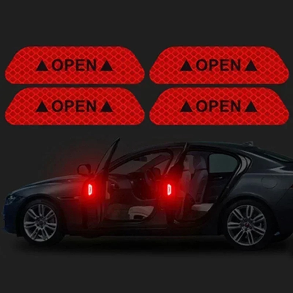 Night Reflective Car Door Sticker Safety Opening Warning Reflector Tape Decal For Exterior And Inte 2