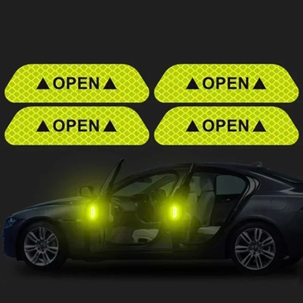 Night Reflective Car Door Sticker Safety Opening Warning Reflector Tape Decal For Exterior And Inte 5