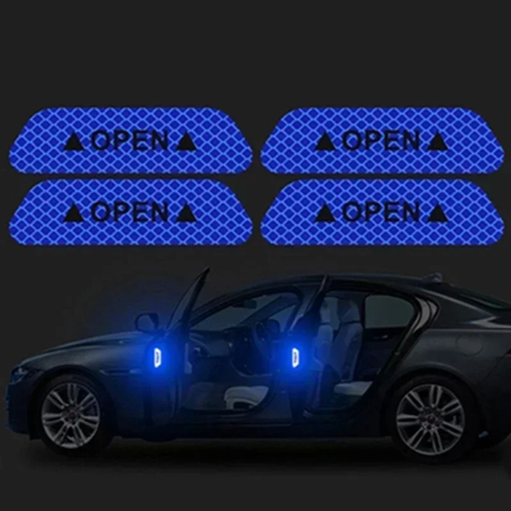 Night Reflective Car Door Sticker Safety Opening Warning Reflector Tape Decal For Exterior And Inte 6
