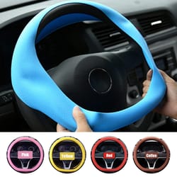 universal car silicone steering wheel cover non slip, elastic fit for steering wheels, multi color car decor