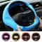 Universal Car Silicone Steering Wheel Cover Non Slip, Elastic Fit for Steering Wheels, Multi Color Car Decor