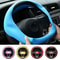 Universal Car Silicone Steering Wheel Cover Non Slip, Elastic Fit for Steering Wheels, Multi Color Car Decor