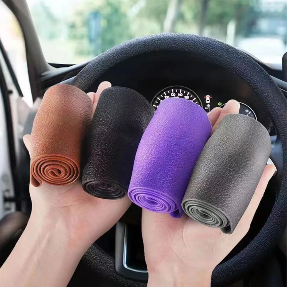 Universal Car Silicone Steering Wheel Cover Non Slip, Elastic Fit for Steering Wheels, Multi Color Car Decor