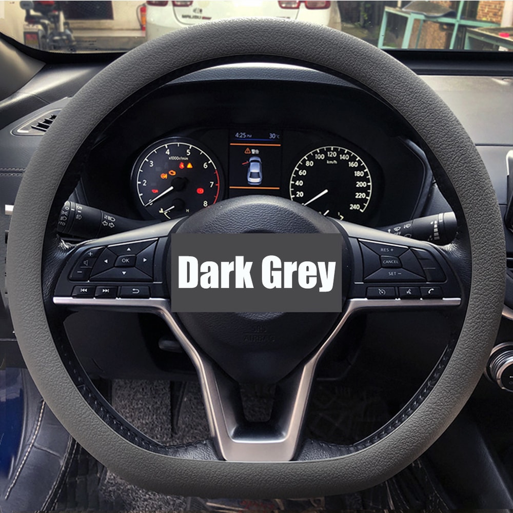 Universal Car Silicone Steering Wheel Cover Non Slip, Elastic Fit for Steering Wheels, Multi Color Car Decor
