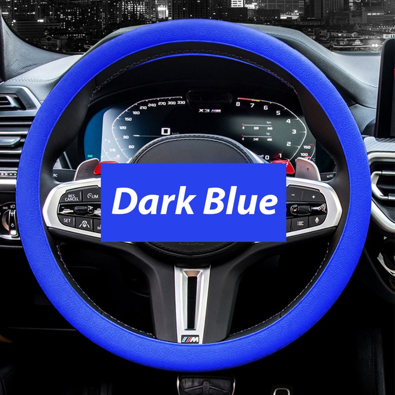Universal Car Silicone Steering Wheel Cover Non Slip, Elastic Fit for Steering Wheels, Multi Color Car Decor