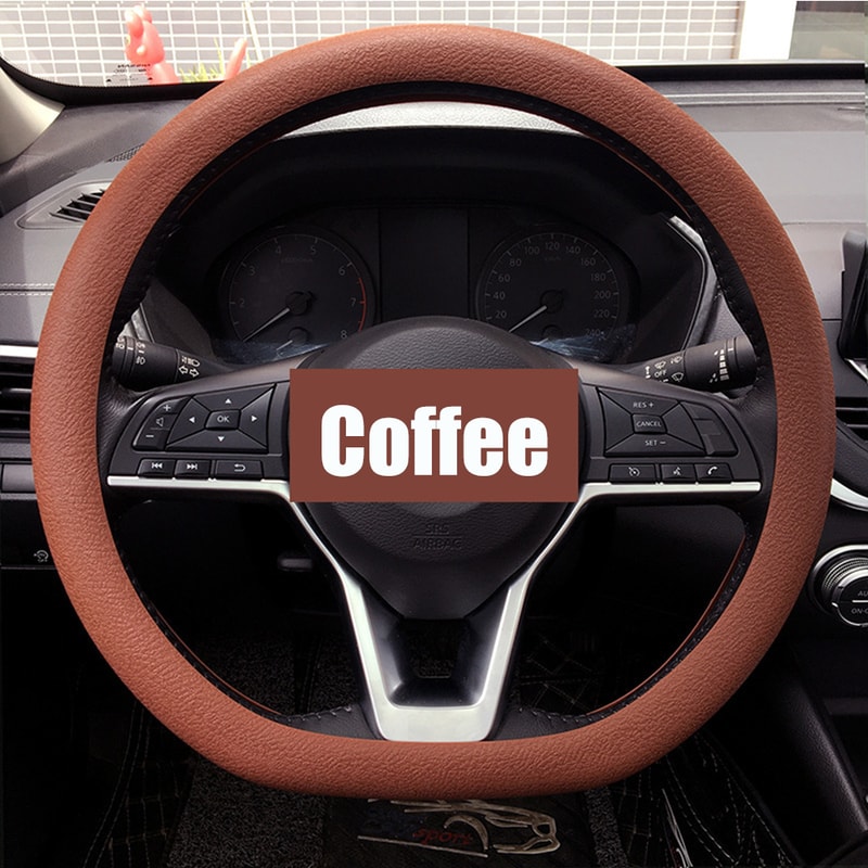 Universal Car Silicone Steering Wheel Cover Non Slip, Elastic Fit for Steering Wheels, Multi Color Car Decor