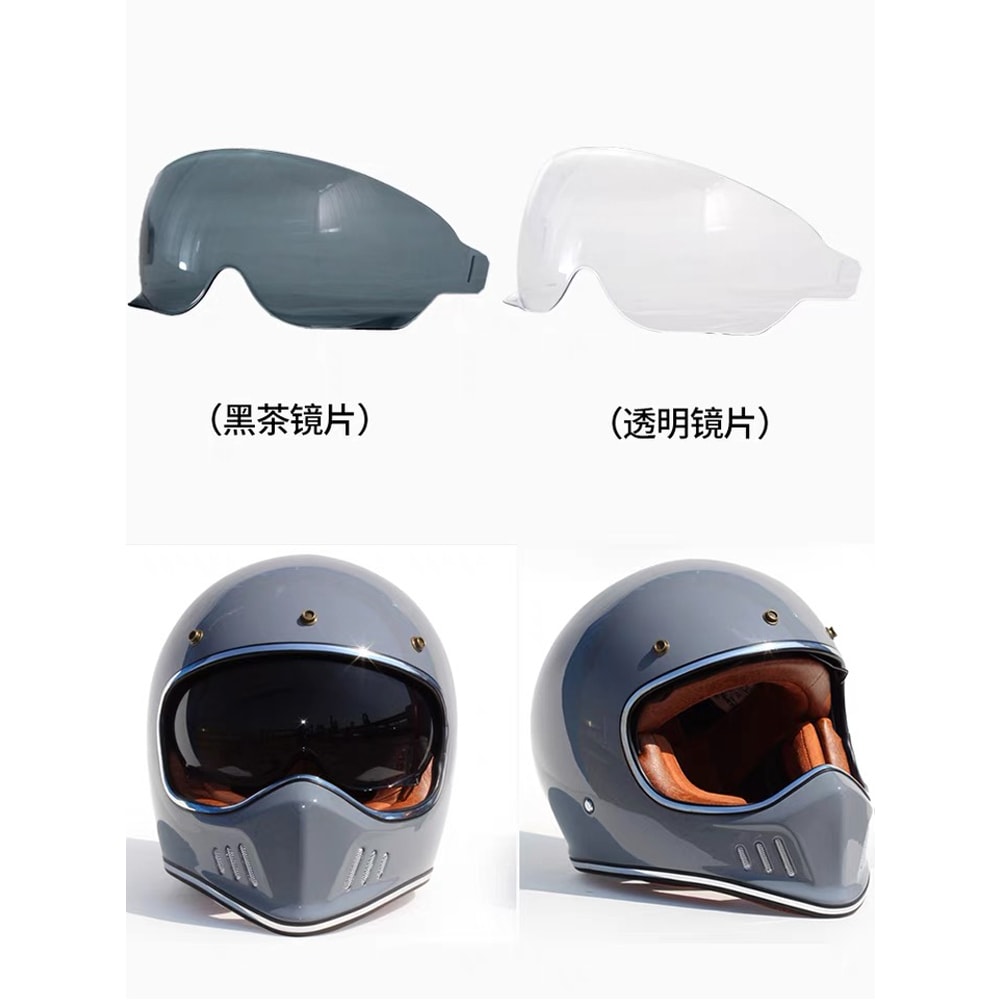 Universal Motorcycle Helmet Visor Lens Retro Snap Button Motorcycle Helmet Brims And Goggles For Ul 1