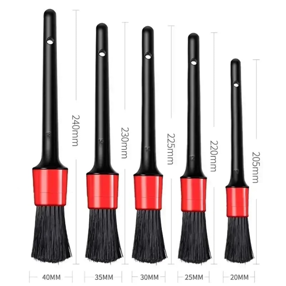 Premium Car Detailing Brush Set for Cleaning Dashboard, Wheels, Air Vents & More