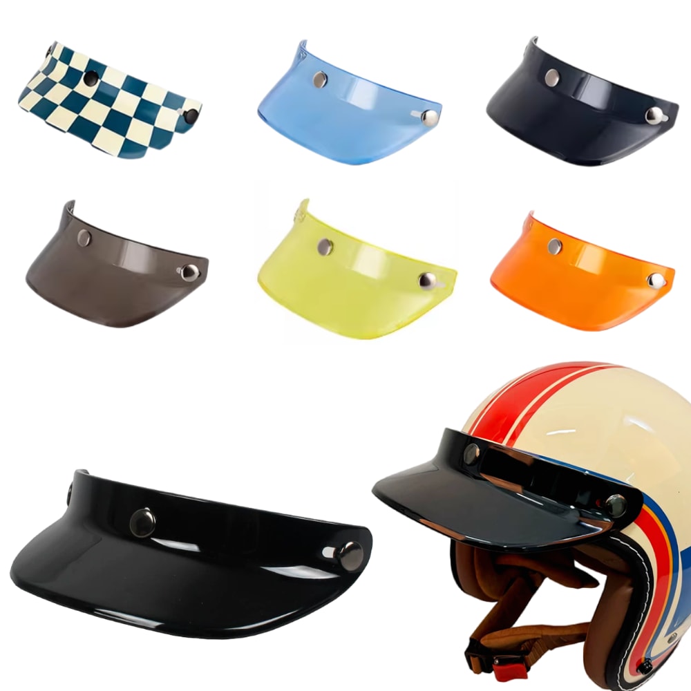 Universal Flip Up Visor for Open Face Motorcycle Helmet Anti UV, Fog & Scratch Resistant Shield