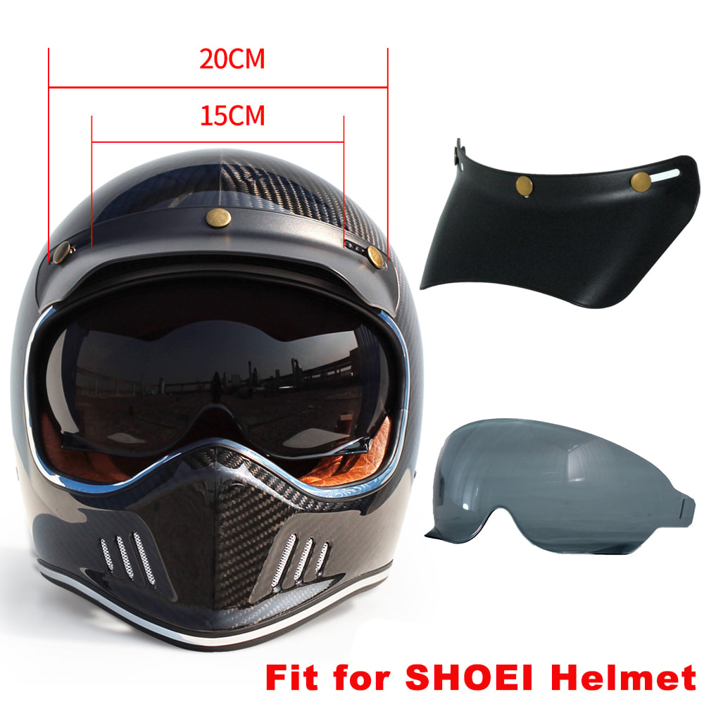 Retro Motorcycle Helmet Lens Brim Vintage Sun Brim Goggles For Full Face Helmets 0