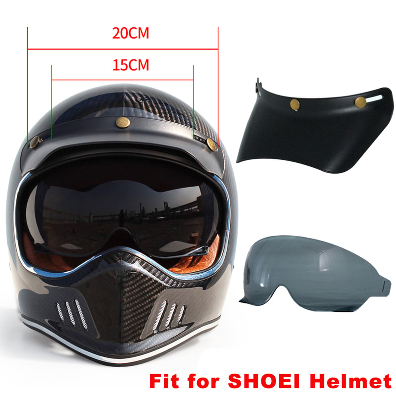 Retro Motorcycle Helmet Lens Brim Vintage Sun Brim Goggles For Full Face Helmets 0