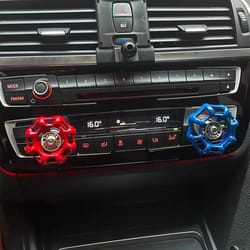 stylish car interior one click start button & valve knob cover sticker