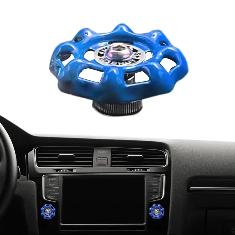 Stylish Car Interior One Click Start Button & Valve Knob Cover Sticker