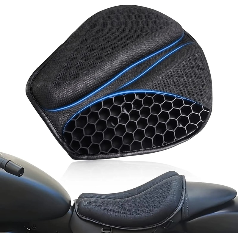 Foldable Motorcycle Gel Seat Cushion Honeycomb Shock Absorbing Breathable Seat Pad For Maximum Comf 3