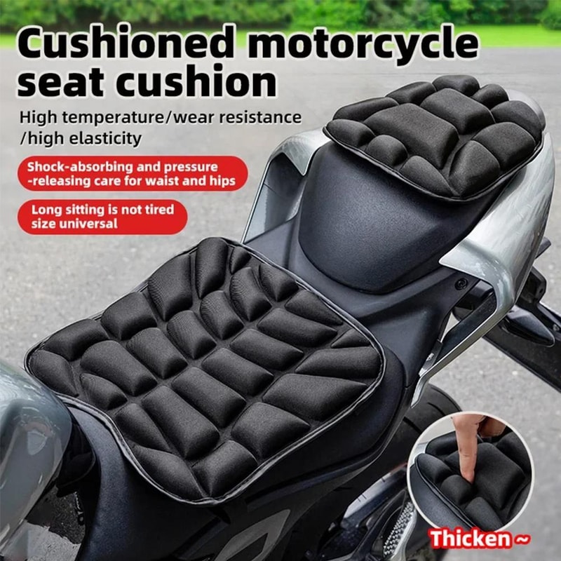 Premium Gel Motorcycle Seat Cushion Shock Absorbing Comfort For Bikes 1