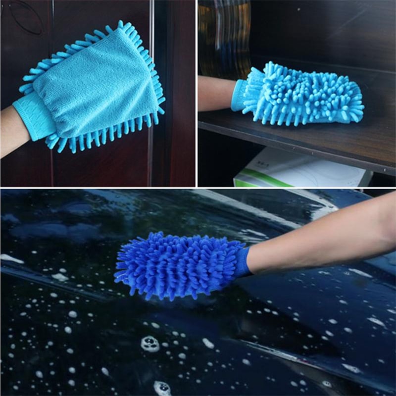 Ultra Absorbent Microfiber Car Wash Gloves Scratch Free Auto Cleaning Mitt 0