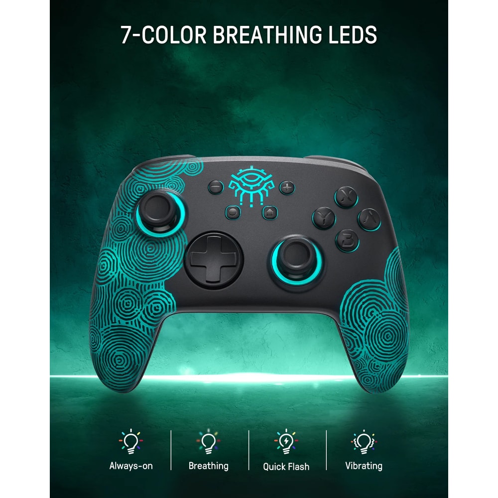 Luminous Pro Controller for Nintendo Switch with Turbo & NFC
