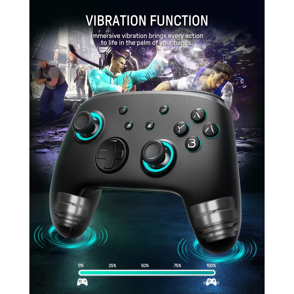 Luminous Pro Controller for Nintendo Switch with Turbo & NFC